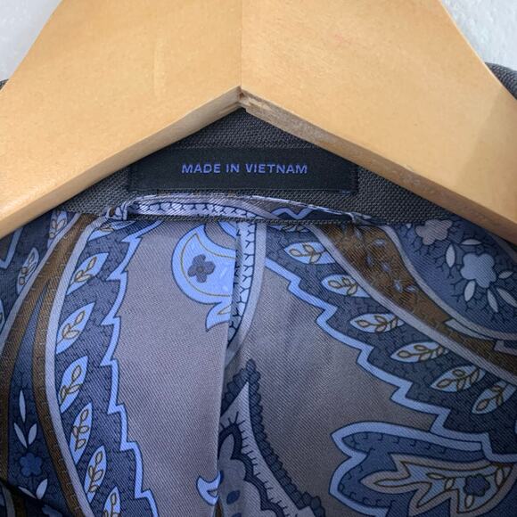 Andrew Fezza Size 40R Men's Two Button Sport Coat Blazer Jacket Gray Business - Picture 12 of 13